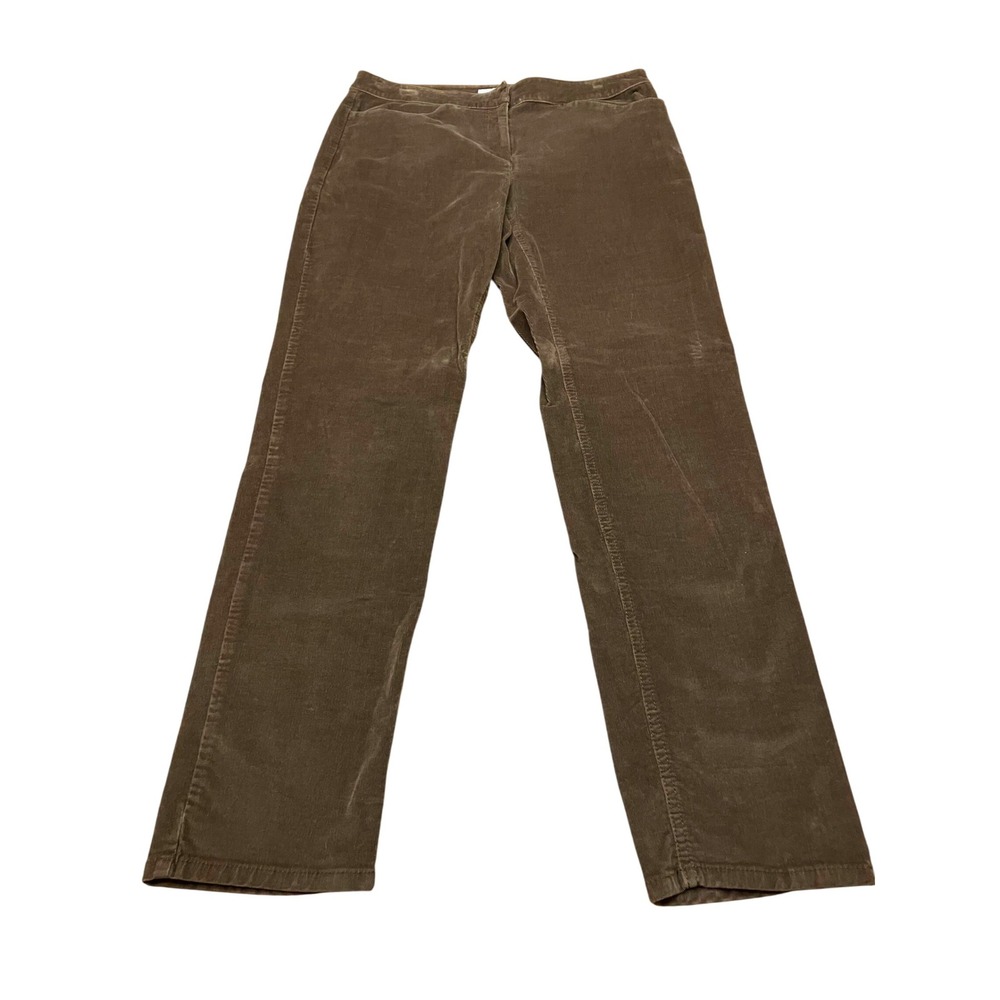 J. Jill Authentic Fit Slim Leg Corduroy Pant Brown Womens Size 6 Casual‎ Preppy